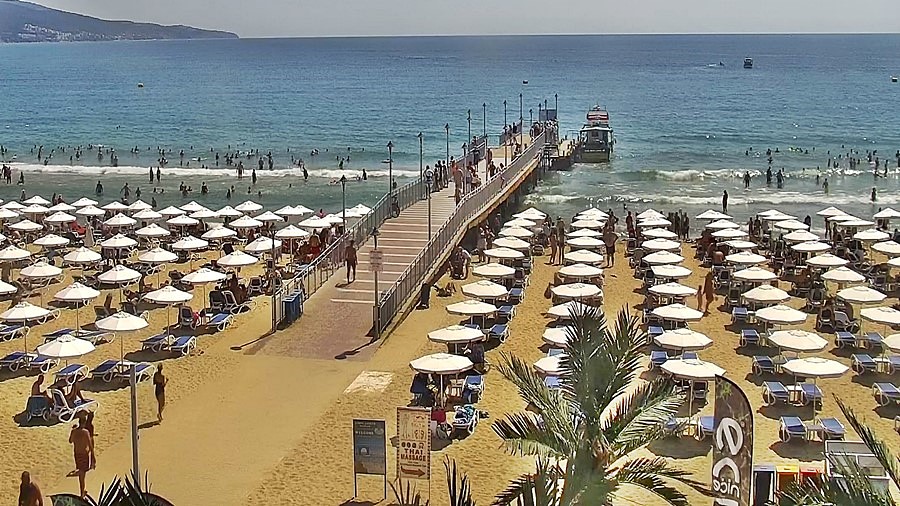 КК 'Слънчев бряг' времето уеб камера хотел отель 'Кубан', център комплекс, плаж, мост мостик, Черно море, kamerite Free-WebCamBG